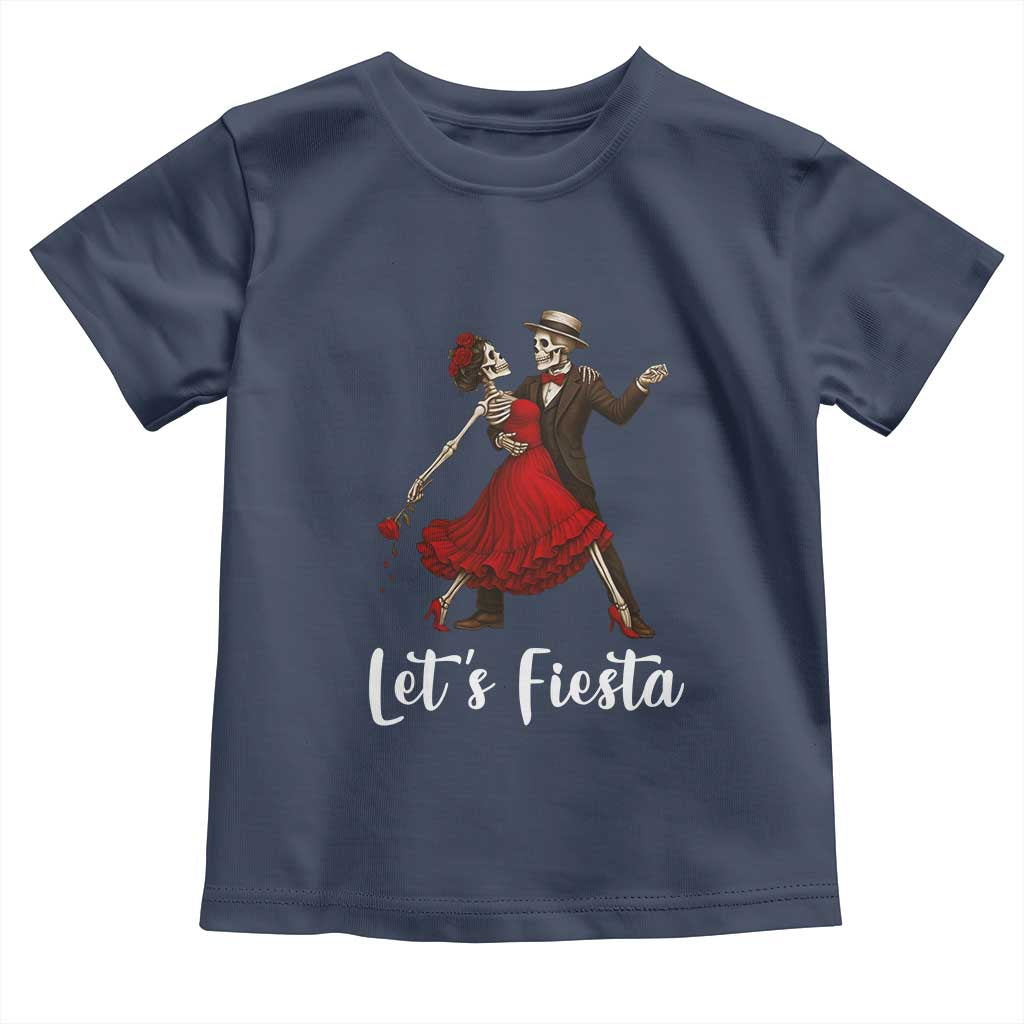 Skeleton Mexican Christmas Toddler T Shirt Let us Fiesta - Wonder Print Shop