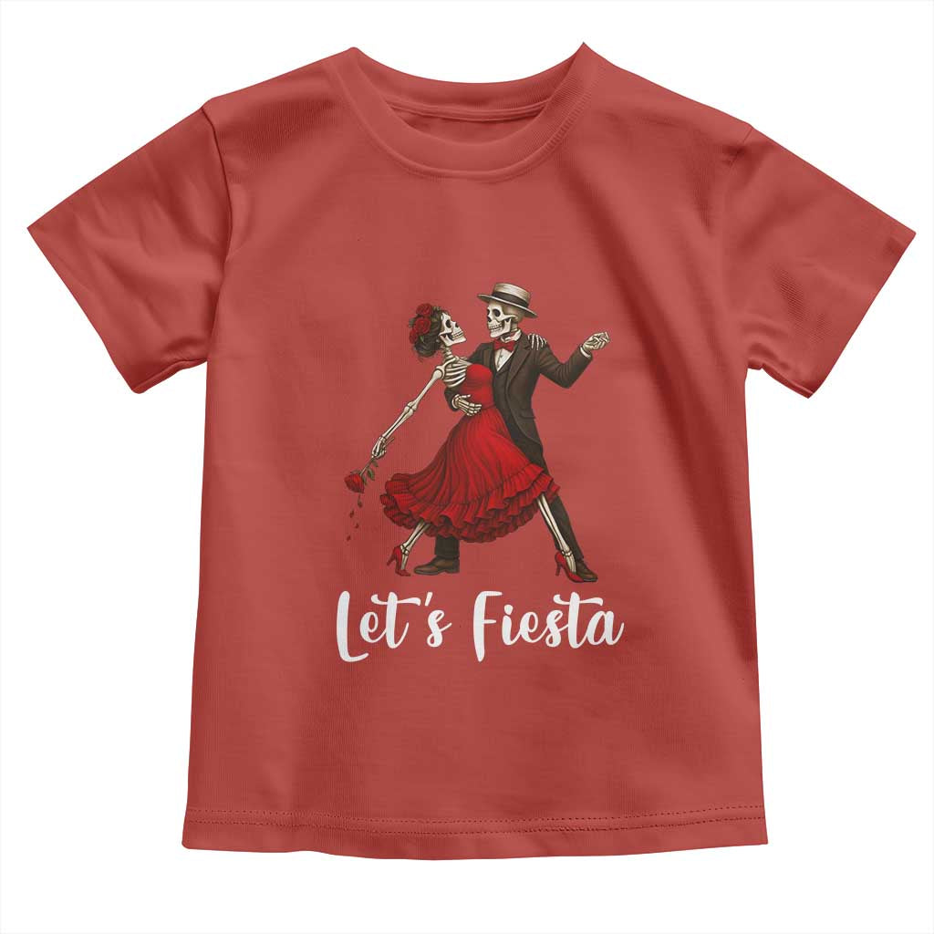 Skeleton Mexican Christmas Toddler T Shirt Let us Fiesta - Wonder Print Shop