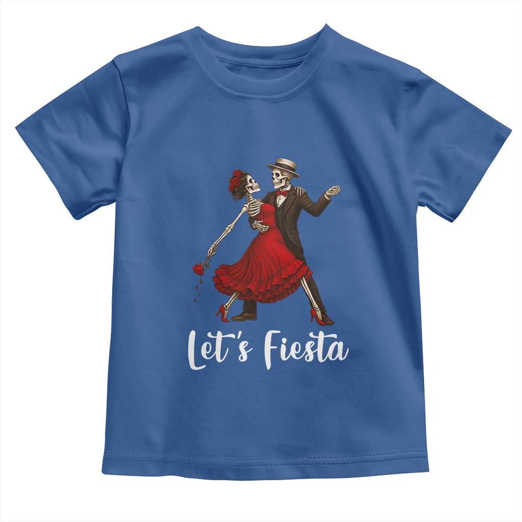 Skeleton Mexican Christmas Toddler T Shirt Let us Fiesta - Wonder Print Shop