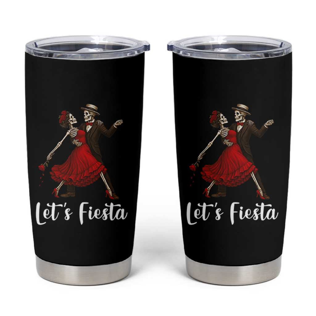 Skeleton Mexican Christmas Tumbler Cup Let us Fiesta - Wonder Print Shop