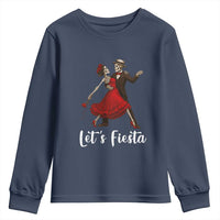 Skeleton Mexican Christmas Youth Sweatshirt Let us Fiesta - Wonder Print Shop