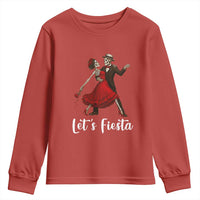 Skeleton Mexican Christmas Youth Sweatshirt Let us Fiesta - Wonder Print Shop