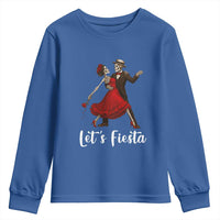 Skeleton Mexican Christmas Youth Sweatshirt Let us Fiesta - Wonder Print Shop
