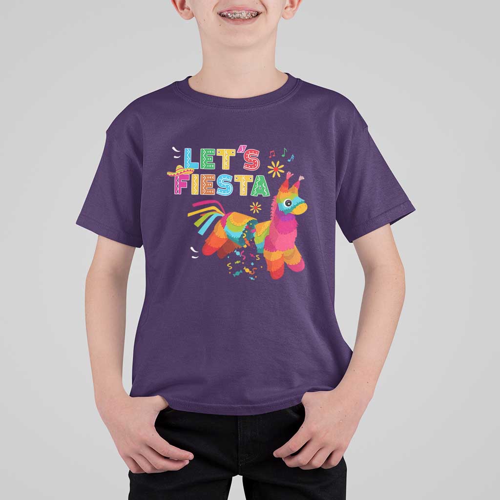 Funny Pinata Mexican T Shirt For Kid Let Us Fiesta - Wonder Print Shop