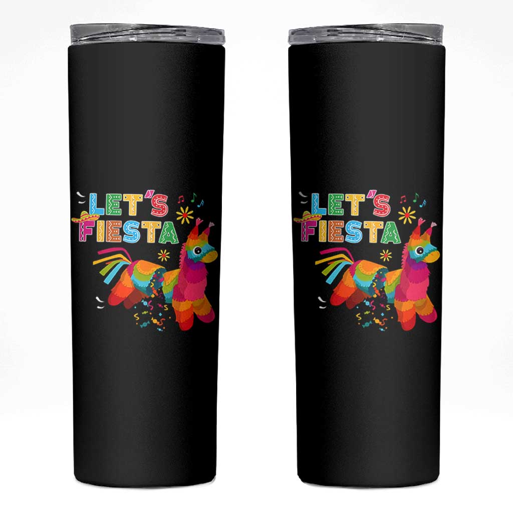 Funny Pinata Mexican Skinny Tumbler Let Us Fiesta - Wonder Print Shop