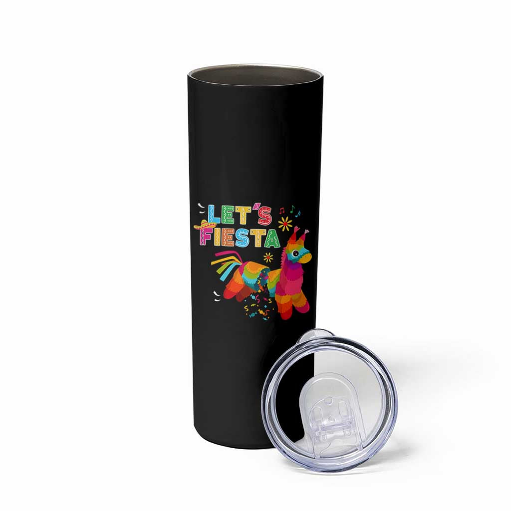 Funny Pinata Mexican Skinny Tumbler Let Us Fiesta - Wonder Print Shop