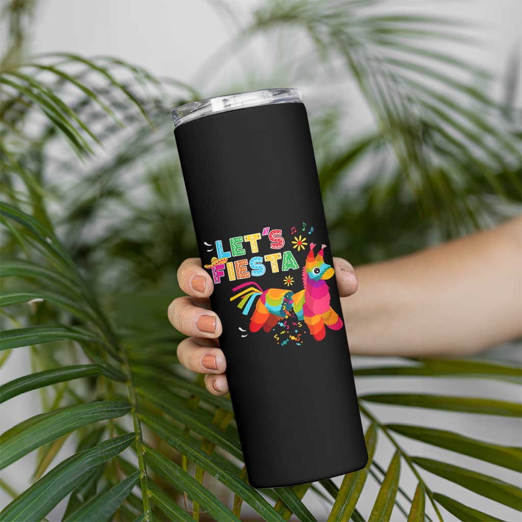 Funny Pinata Mexican Skinny Tumbler Let Us Fiesta - Wonder Print Shop