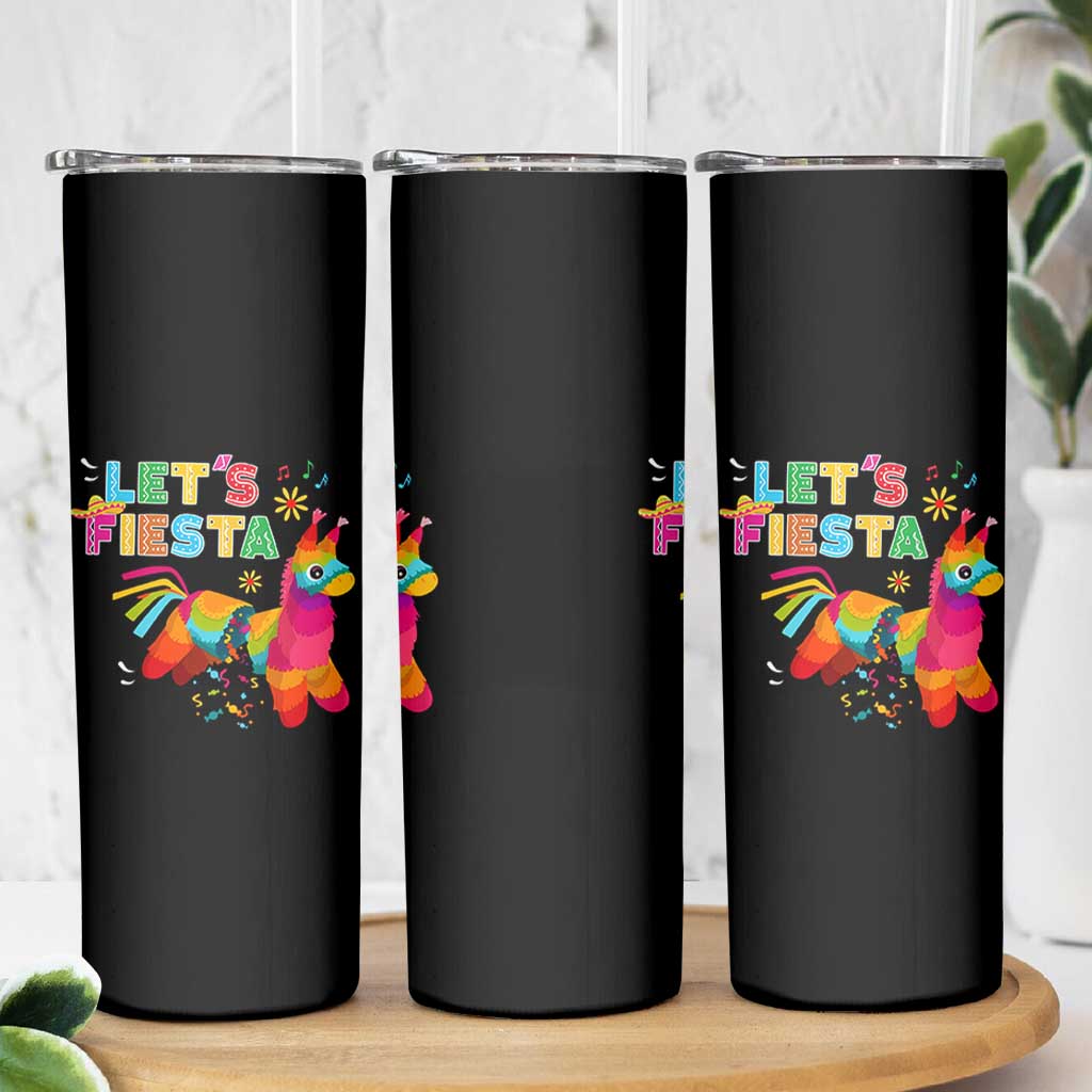 Funny Pinata Mexican Skinny Tumbler Let Us Fiesta - Wonder Print Shop
