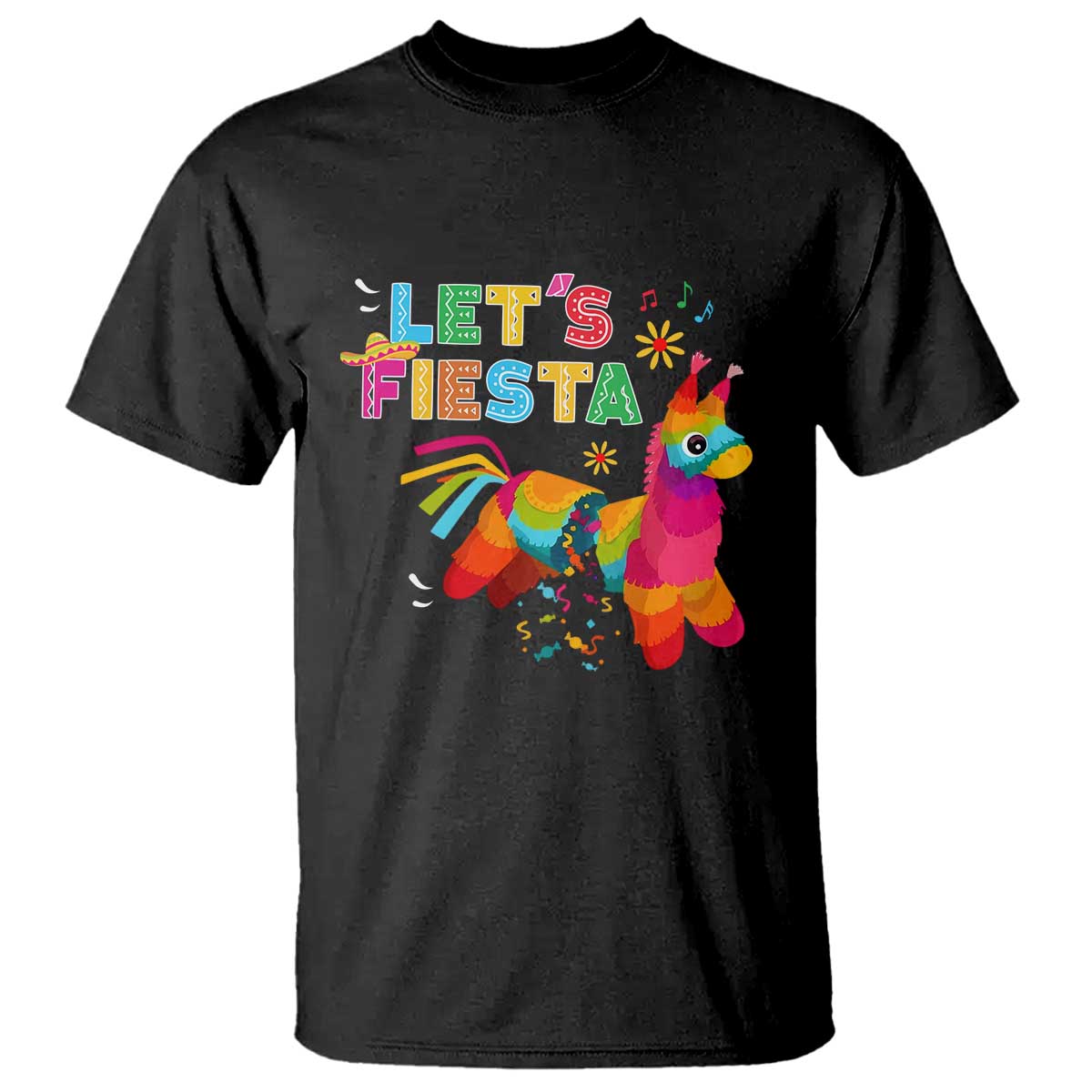 Funny Pinata Mexican T Shirt Let Us Fiesta - Wonder Print Shop