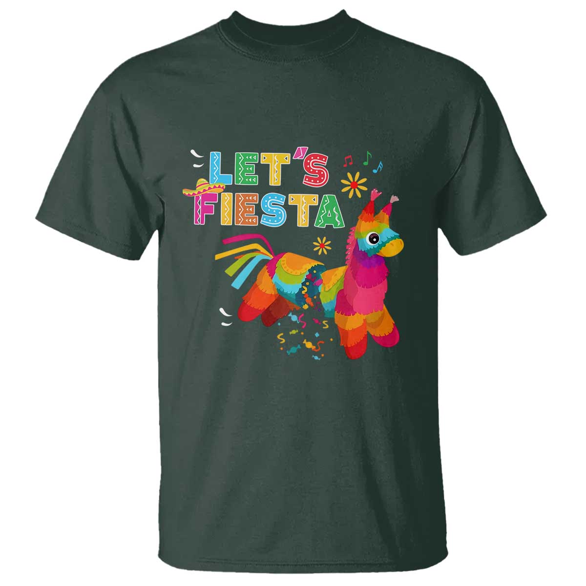 Funny Pinata Mexican T Shirt Let Us Fiesta - Wonder Print Shop