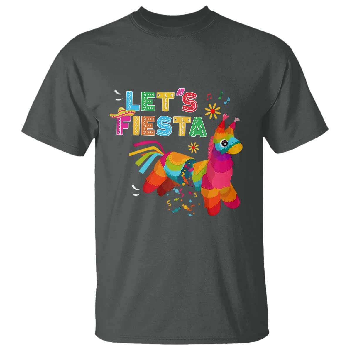 Funny Pinata Mexican T Shirt Let Us Fiesta - Wonder Print Shop