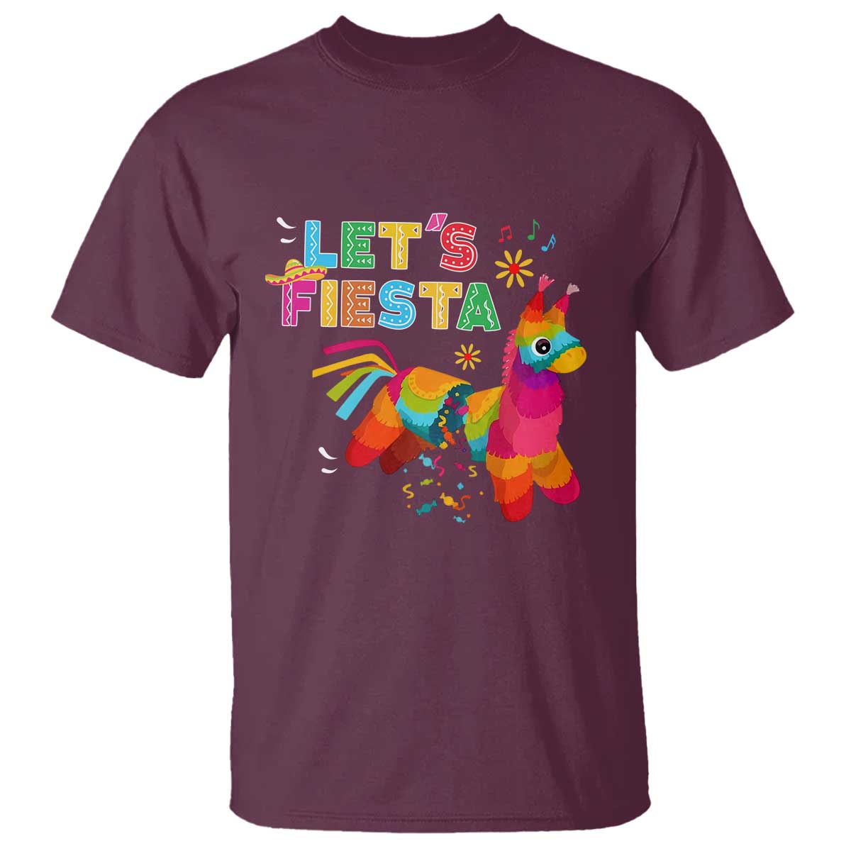 Funny Pinata Mexican T Shirt Let Us Fiesta - Wonder Print Shop