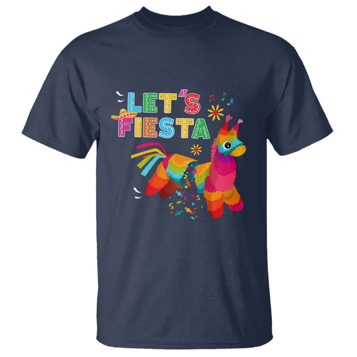 Funny Pinata Mexican T Shirt Let Us Fiesta - Wonder Print Shop