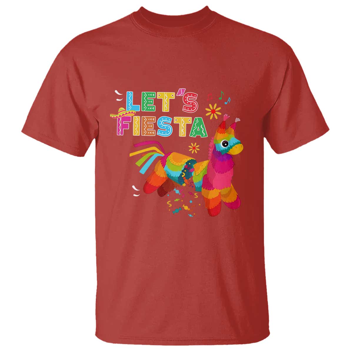 Funny Pinata Mexican T Shirt Let Us Fiesta - Wonder Print Shop