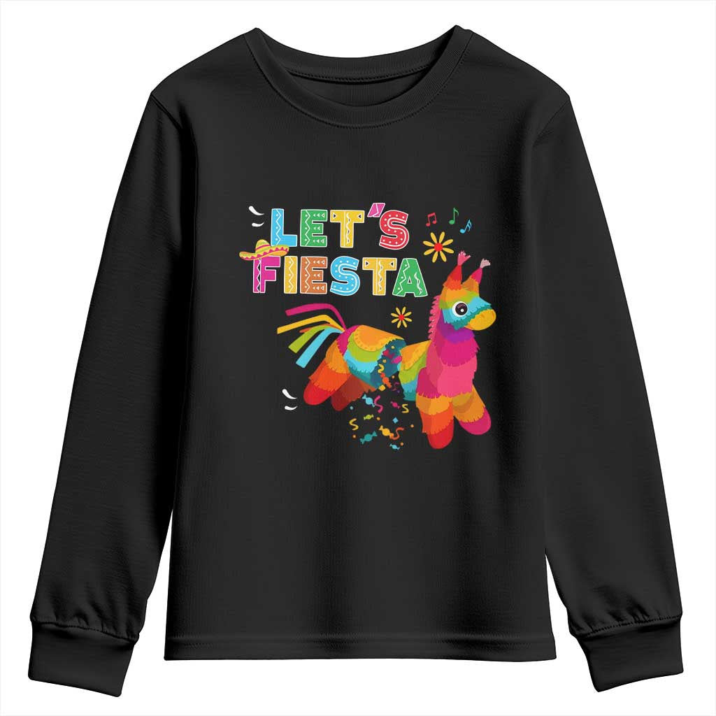 Funny Pinata Mexican Youth Sweatshirt Let Us Fiesta - Wonder Print Shop