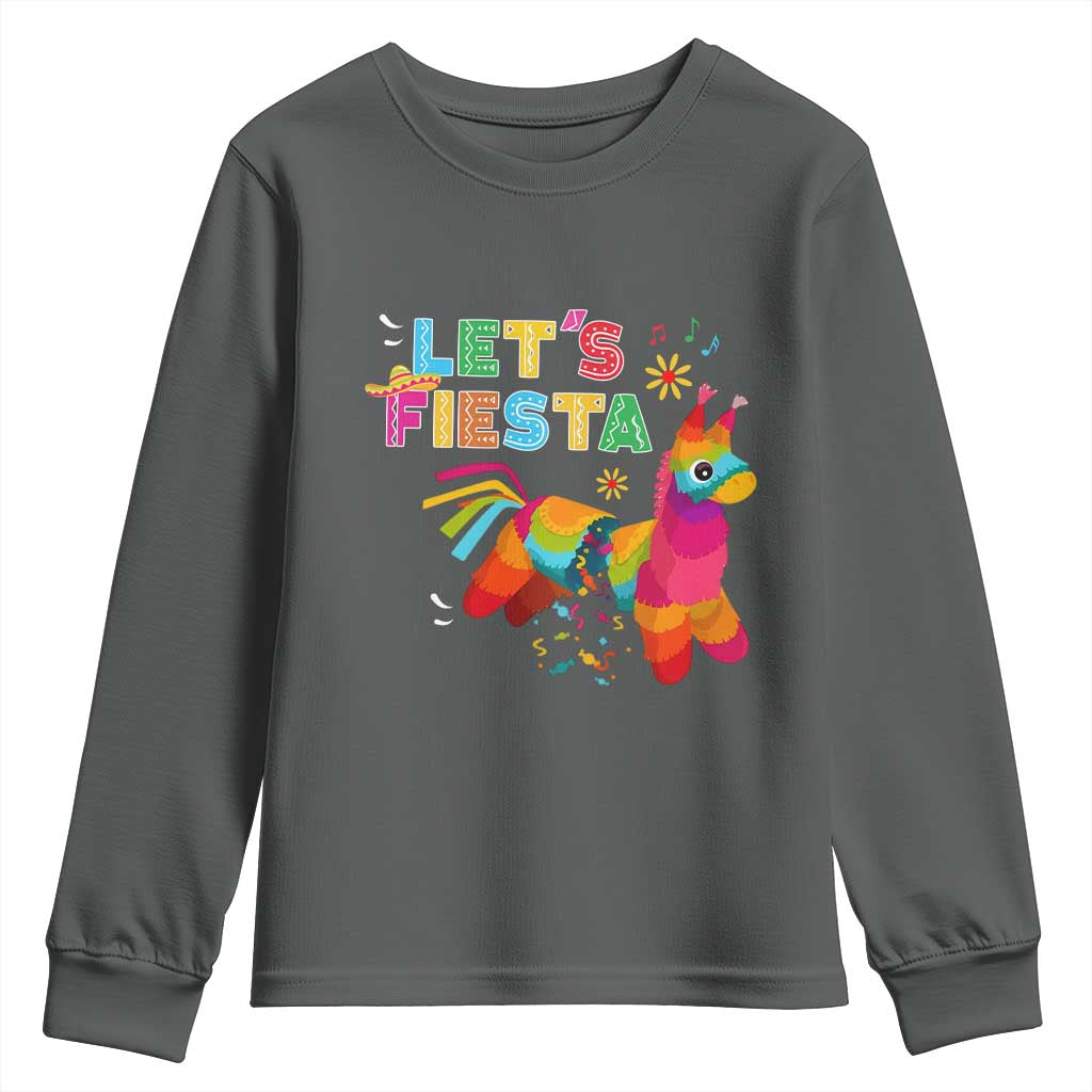 Funny Pinata Mexican Youth Sweatshirt Let Us Fiesta - Wonder Print Shop