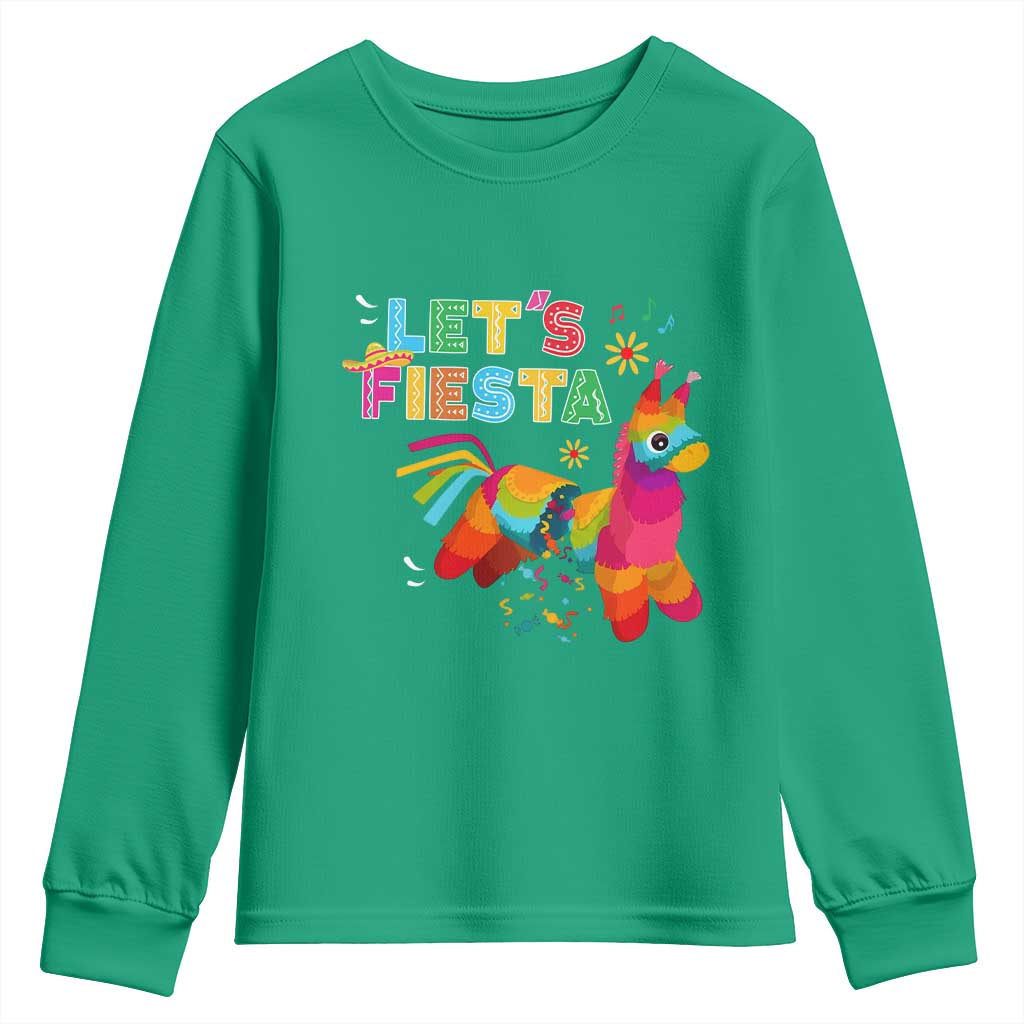 Funny Pinata Mexican Youth Sweatshirt Let Us Fiesta - Wonder Print Shop