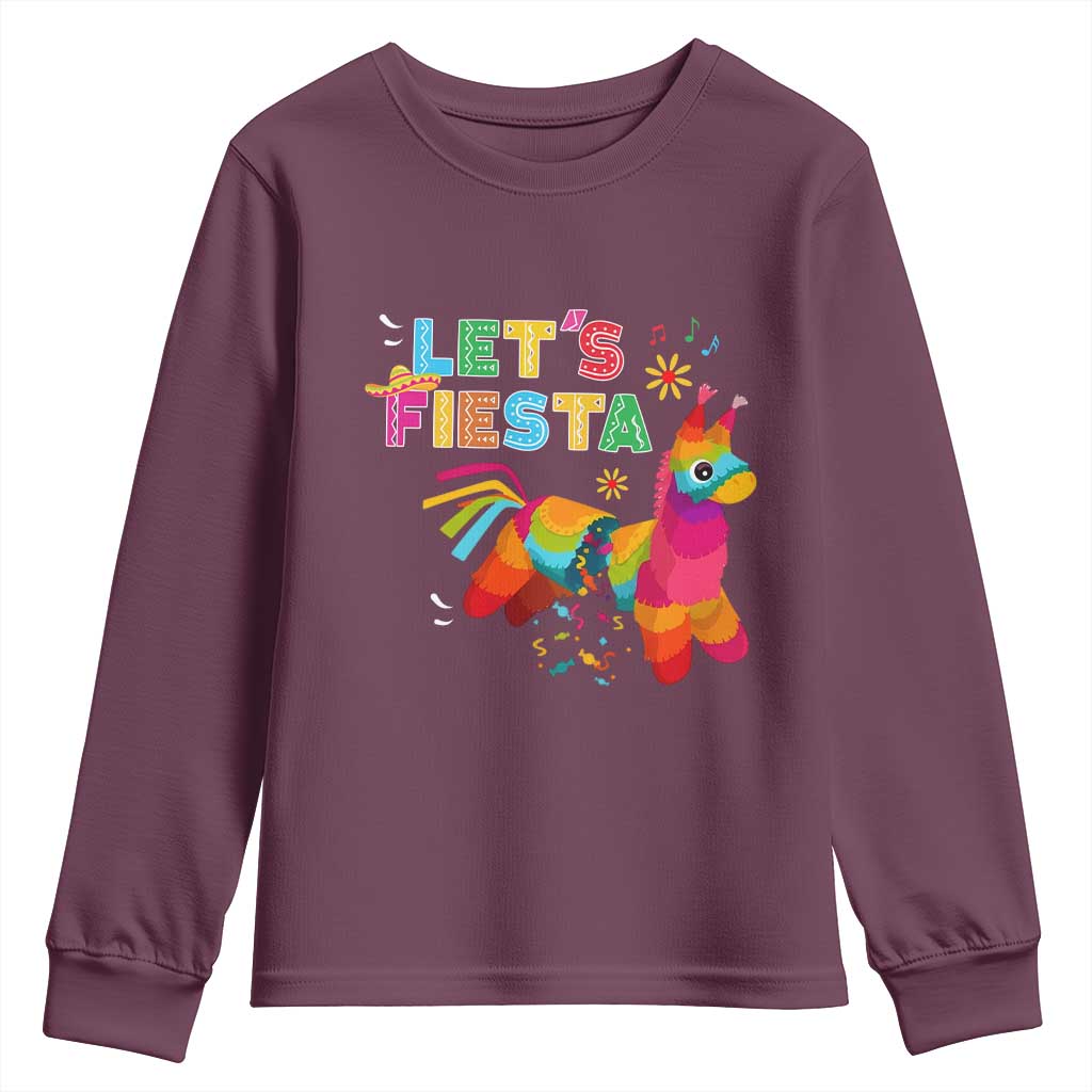 Funny Pinata Mexican Youth Sweatshirt Let Us Fiesta - Wonder Print Shop