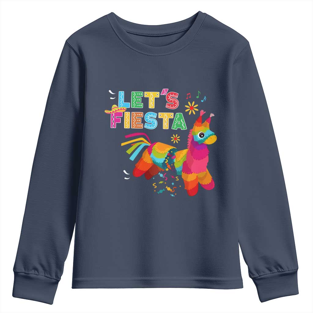 Funny Pinata Mexican Youth Sweatshirt Let Us Fiesta - Wonder Print Shop