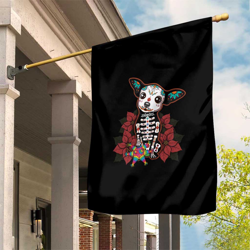 Calavera Chihuahua Garden Flag Pinata Dia De Los Muertos Mexican - Wonder Print Shop