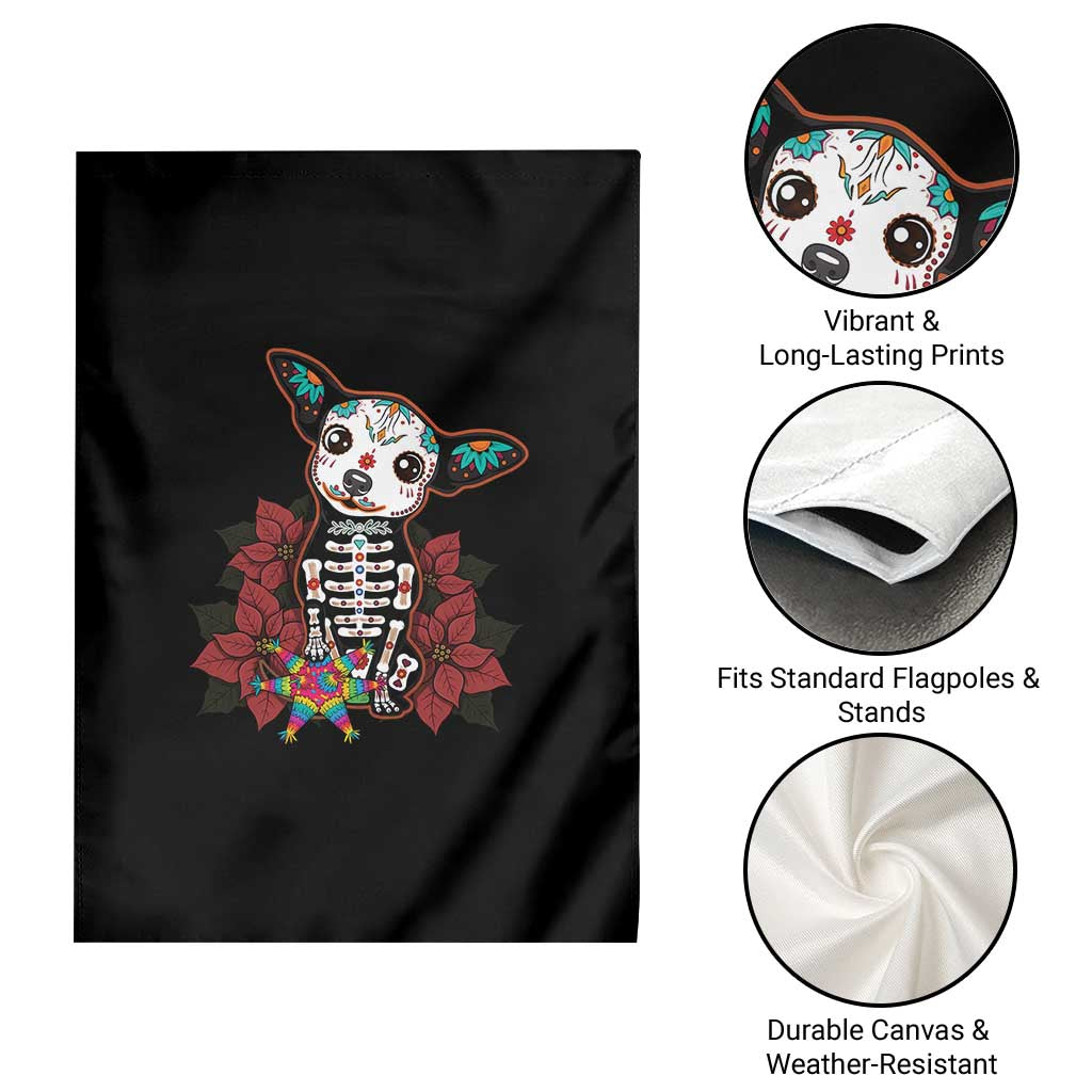 Calavera Chihuahua Garden Flag Pinata Dia De Los Muertos Mexican - Wonder Print Shop