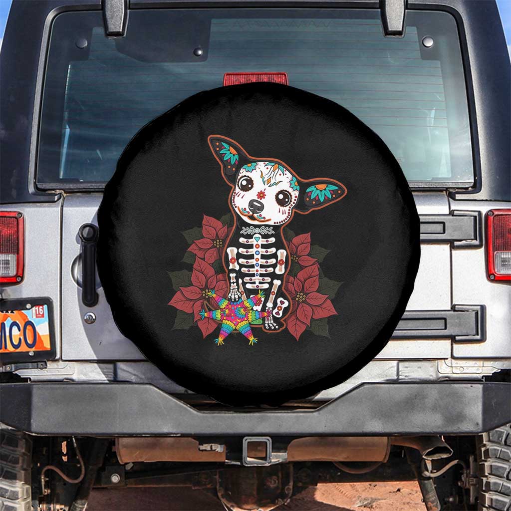 Calavera Chihuahua Spare Tire Cover Pinata Dia De Los Muertos Mexican - Wonder Print Shop
