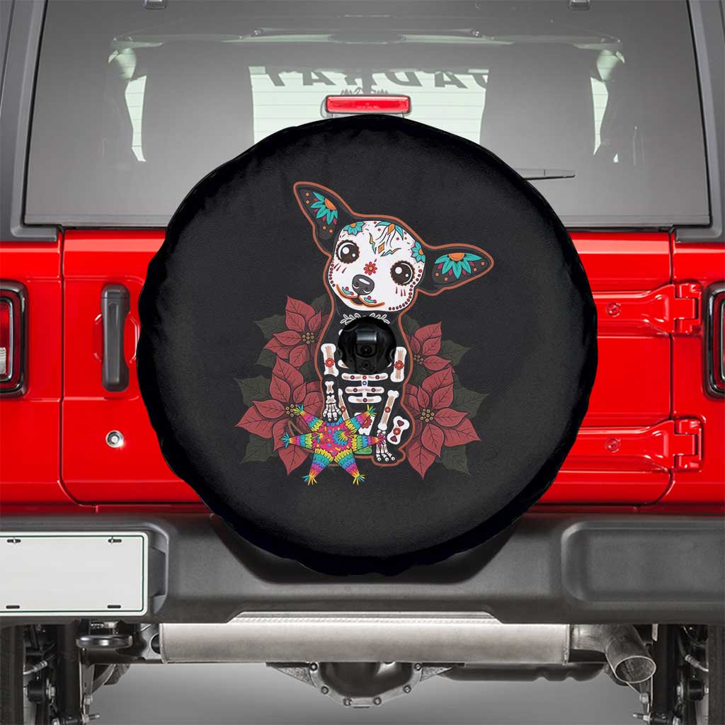 Calavera Chihuahua Spare Tire Cover Pinata Dia De Los Muertos Mexican - Wonder Print Shop