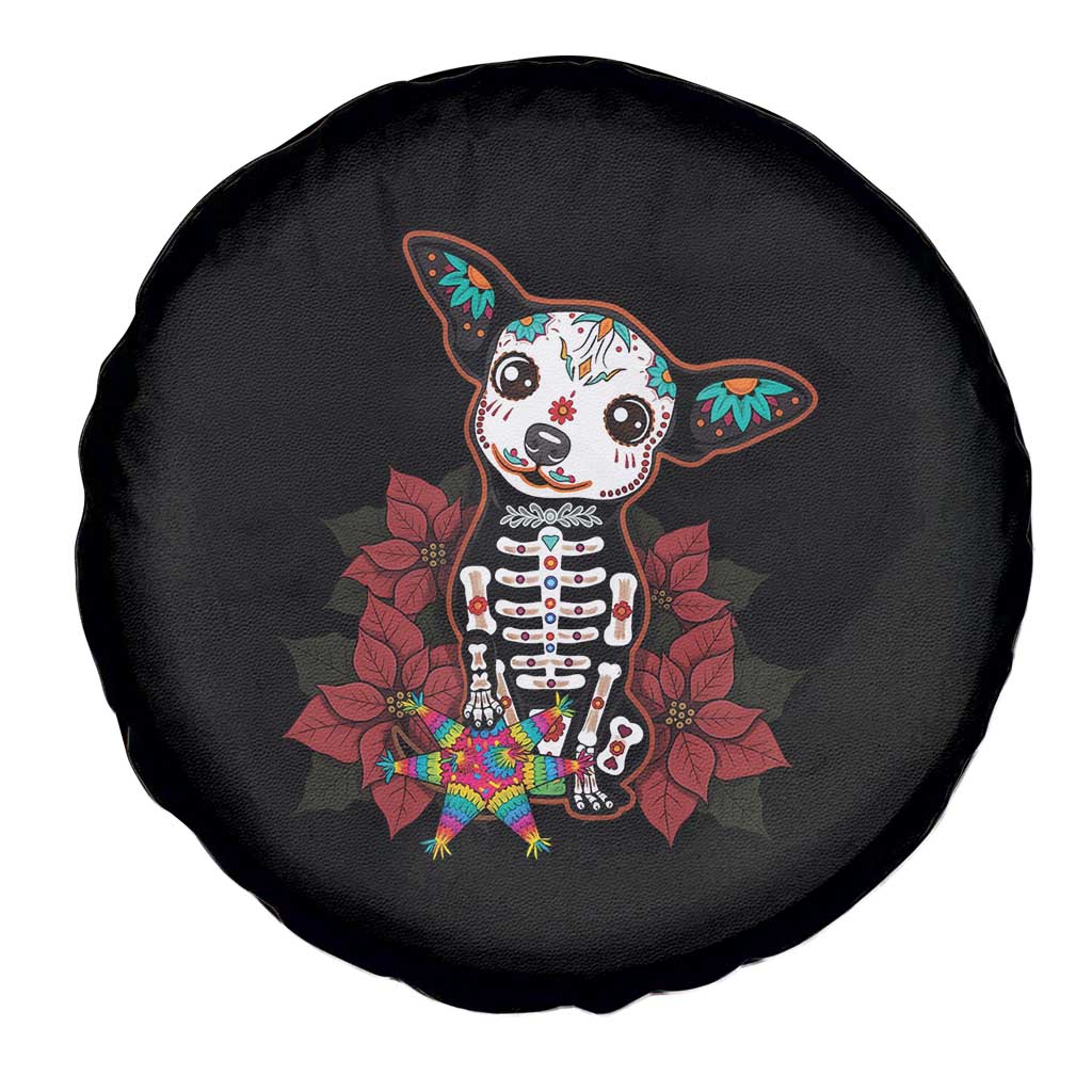 Calavera Chihuahua Spare Tire Cover Pinata Dia De Los Muertos Mexican - Wonder Print Shop