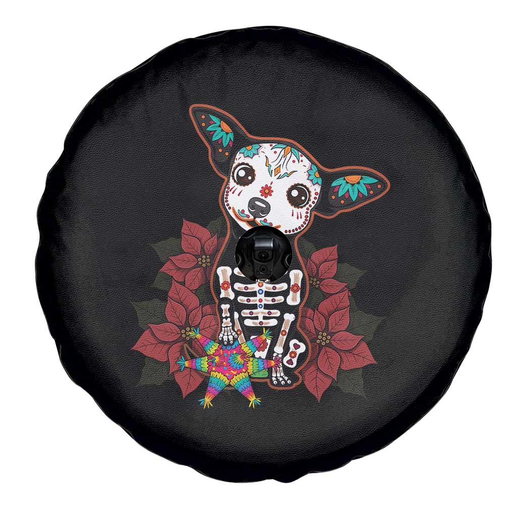 Calavera Chihuahua Spare Tire Cover Pinata Dia De Los Muertos Mexican - Wonder Print Shop