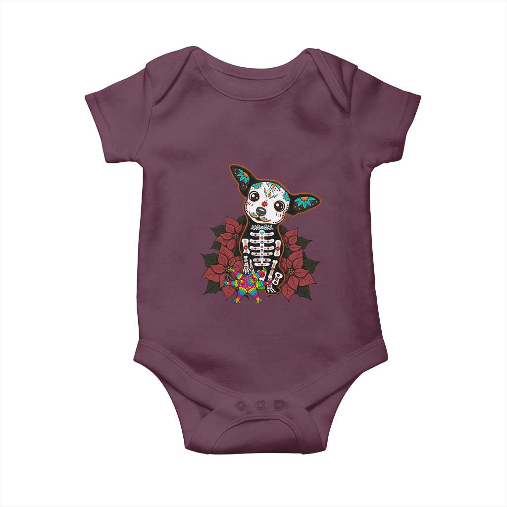 Calavera Chihuahua Baby Onesie Pinata Dia De Los Muertos Mexican - Wonder Print Shop
