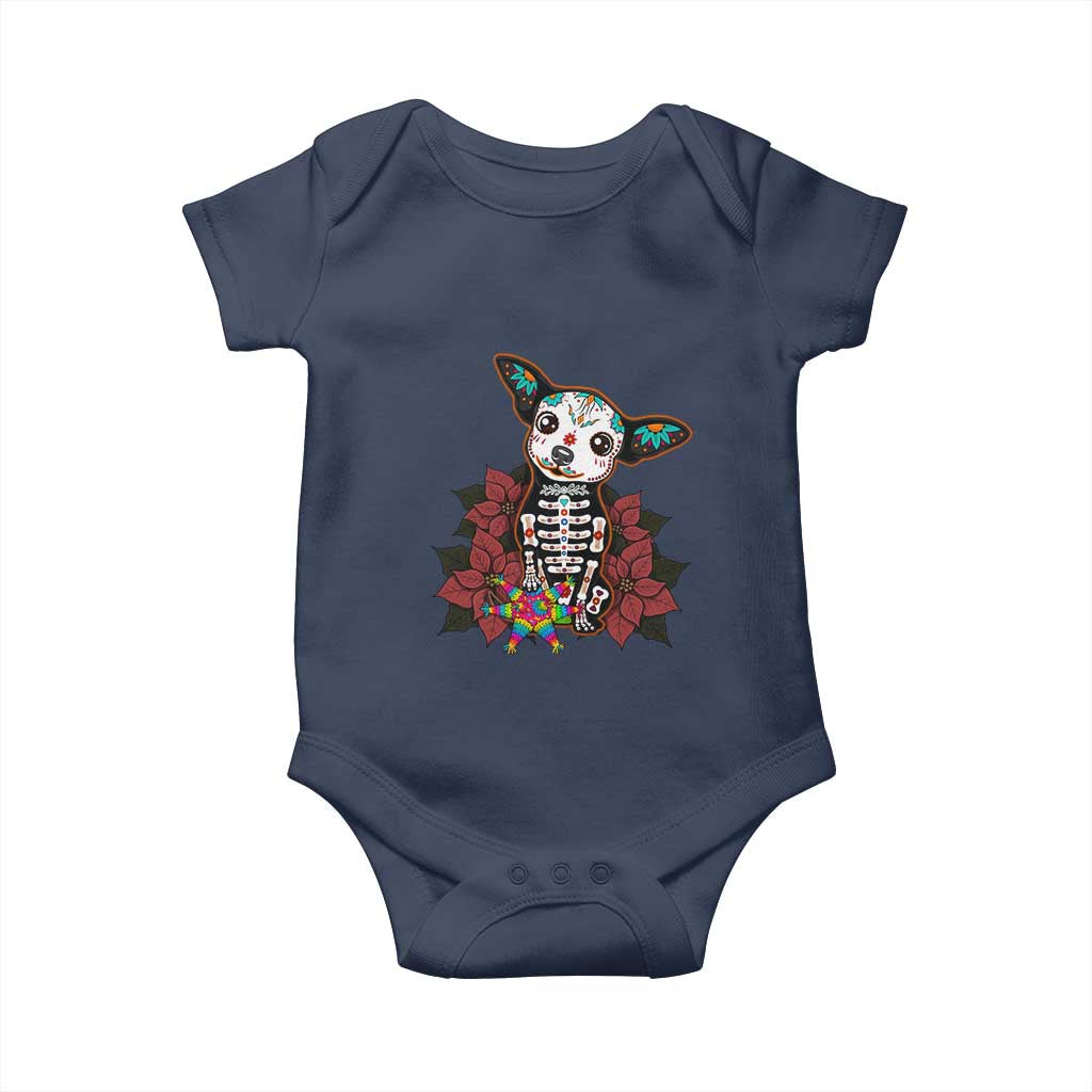 Calavera Chihuahua Baby Onesie Pinata Dia De Los Muertos Mexican - Wonder Print Shop