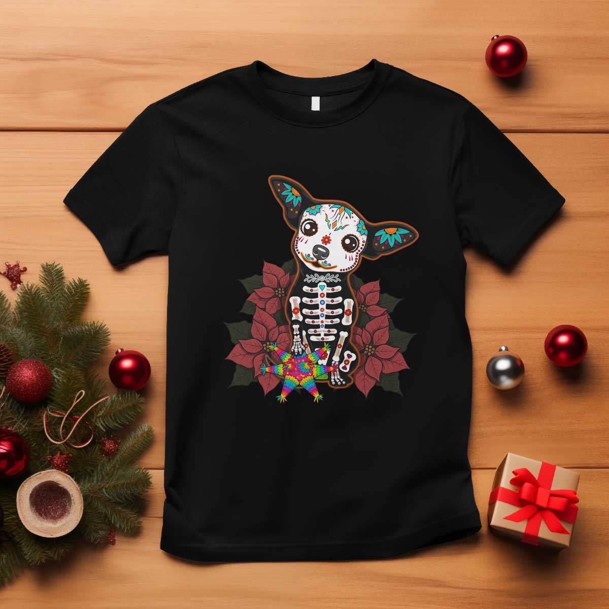 Calavera Chihuahua T Shirt Pinata Dia De Los Muertos Mexican - Wonder Print Shop