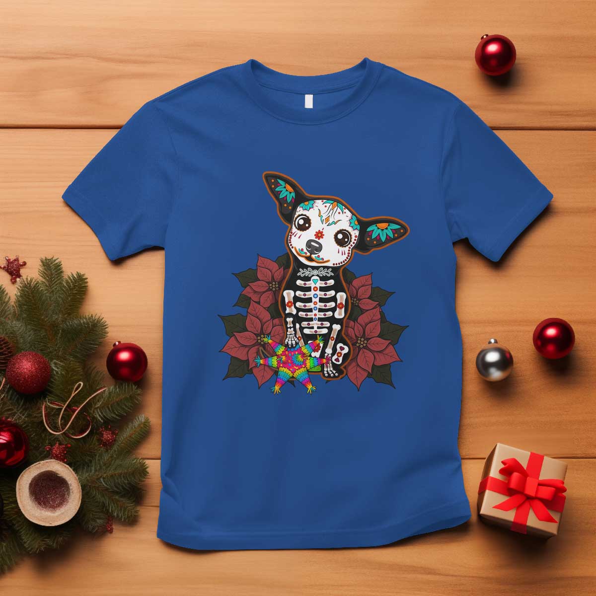 Calavera Chihuahua T Shirt Pinata Dia De Los Muertos Mexican - Wonder Print Shop