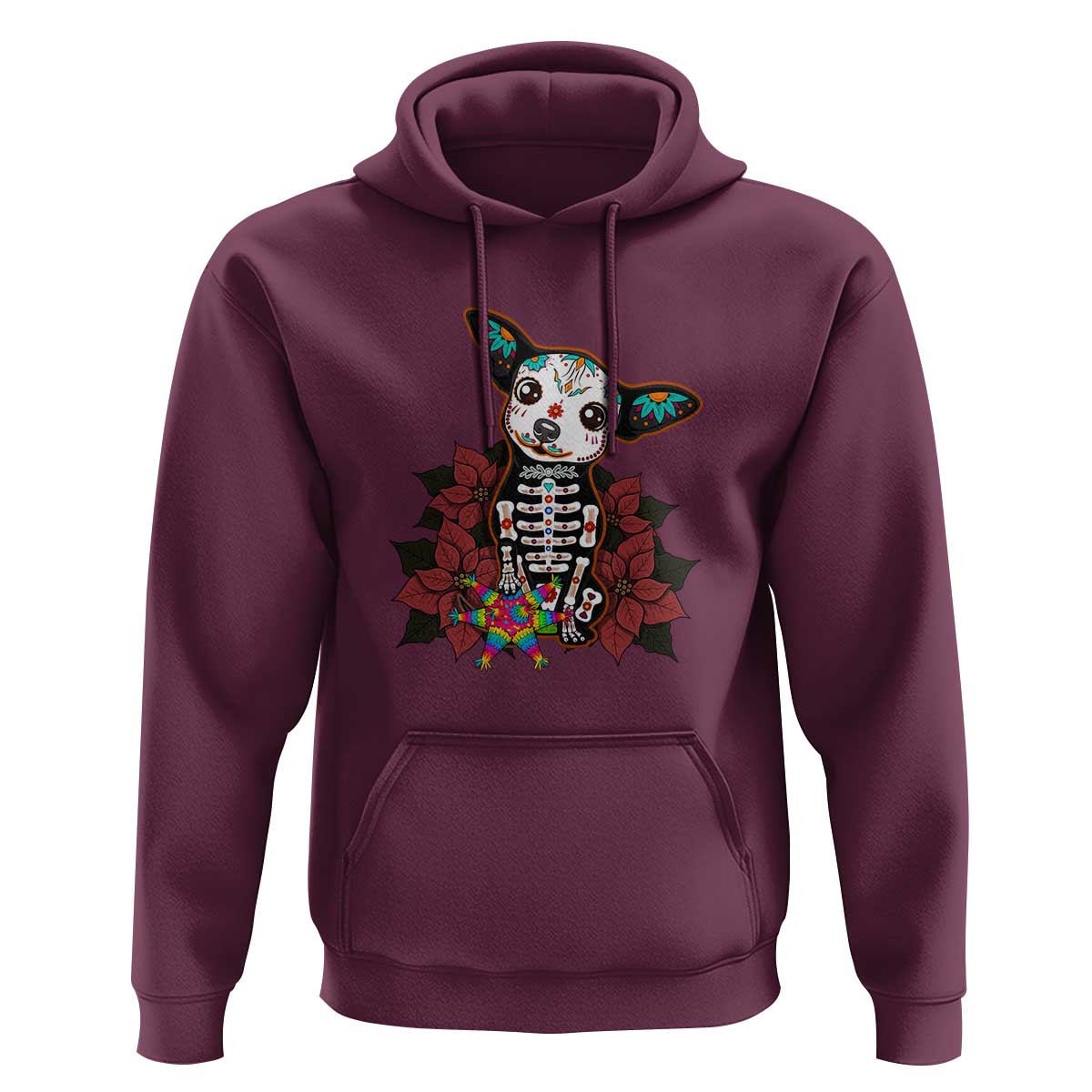Calavera Chihuahua Hoodie Pinata Dia De Los Muertos Mexican - Wonder Print Shop