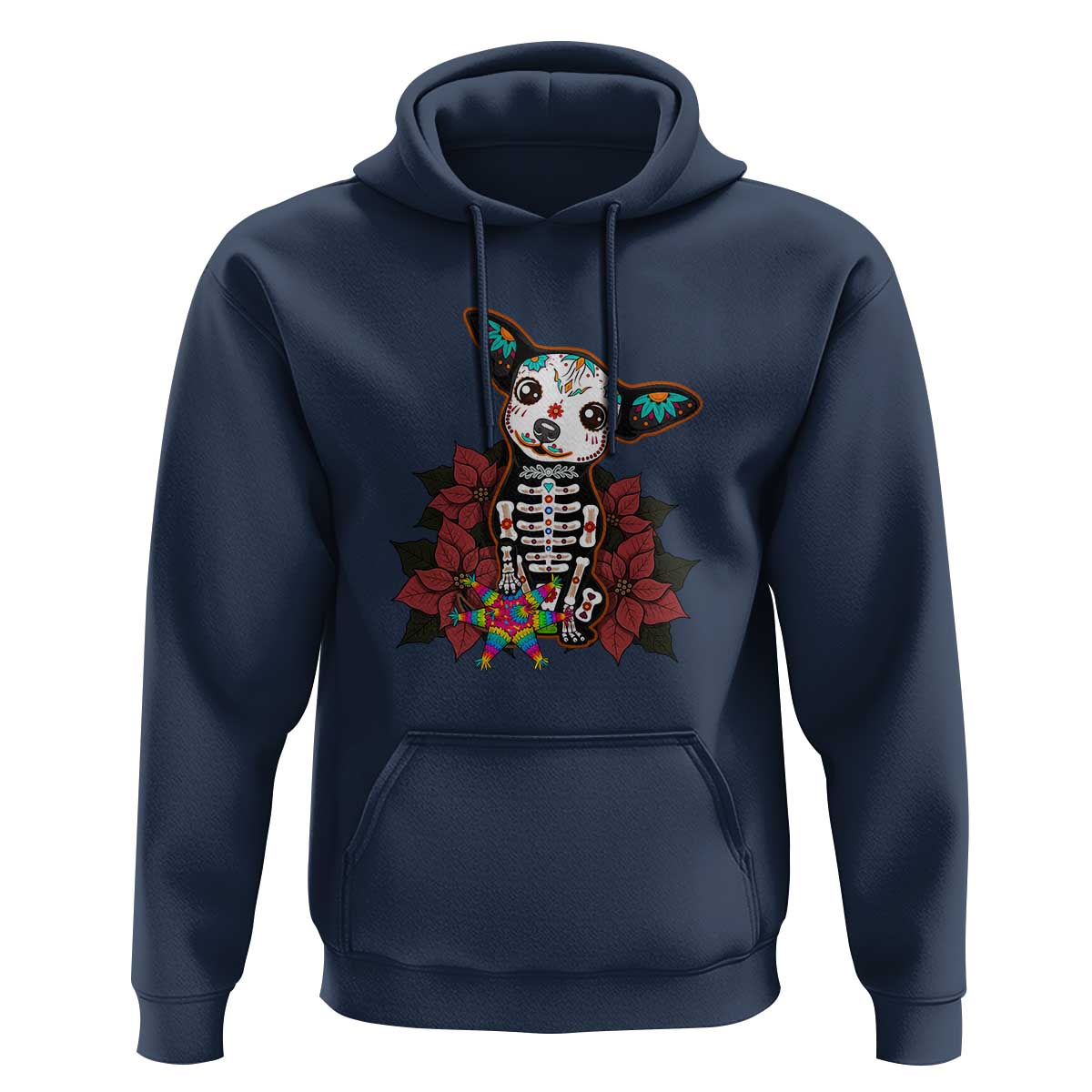 Calavera Chihuahua Hoodie Pinata Dia De Los Muertos Mexican - Wonder Print Shop