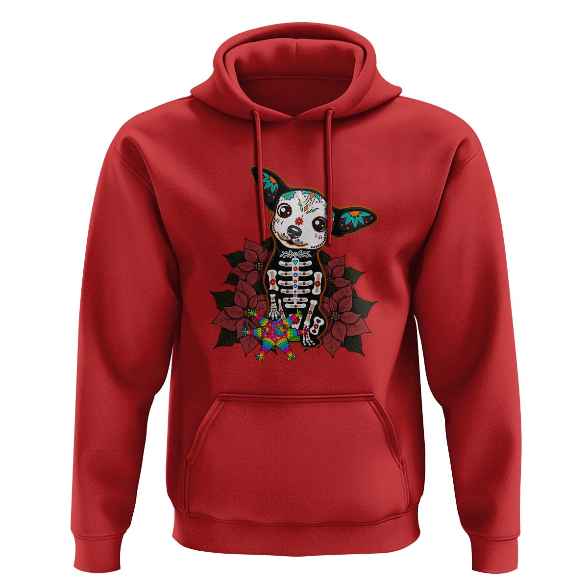 Calavera Chihuahua Hoodie Pinata Dia De Los Muertos Mexican - Wonder Print Shop