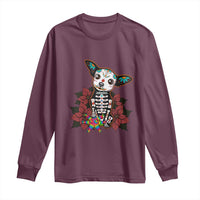 Calavera Chihuahua Long Sleeve Shirt Pinata Dia De Los Muertos Mexican - Wonder Print Shop