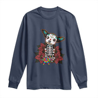 Calavera Chihuahua Long Sleeve Shirt Pinata Dia De Los Muertos Mexican - Wonder Print Shop