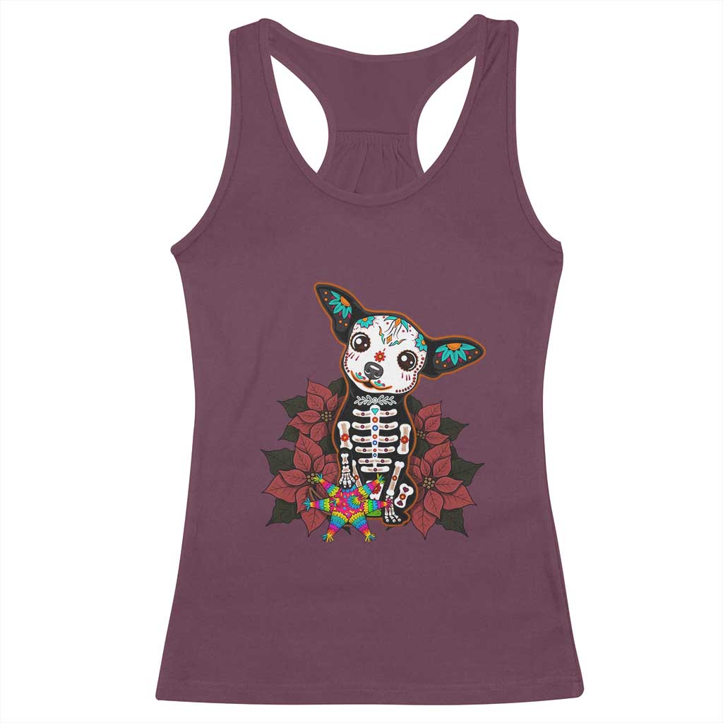 Calavera Chihuahua Racerback Tank Top Pinata Dia De Los Muertos Mexican - Wonder Print Shop