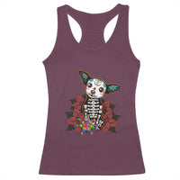 Calavera Chihuahua Racerback Tank Top Pinata Dia De Los Muertos Mexican - Wonder Print Shop