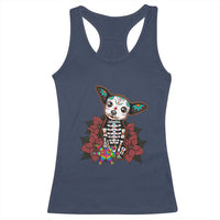 Calavera Chihuahua Racerback Tank Top Pinata Dia De Los Muertos Mexican - Wonder Print Shop