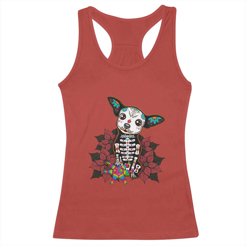 Calavera Chihuahua Racerback Tank Top Pinata Dia De Los Muertos Mexican - Wonder Print Shop