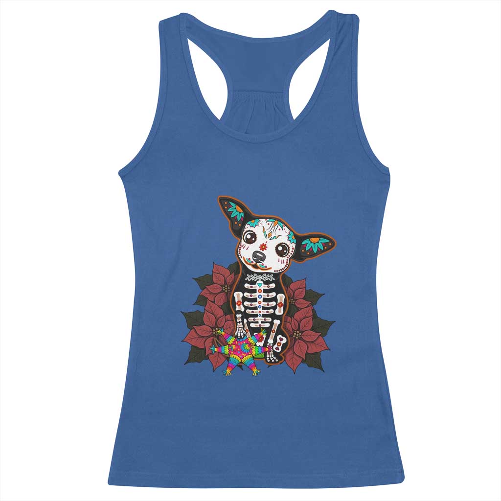 Calavera Chihuahua Racerback Tank Top Pinata Dia De Los Muertos Mexican - Wonder Print Shop