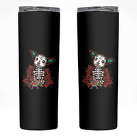 Calavera Chihuahua Skinny Tumbler Pinata Dia De Los Muertos Mexican - Wonder Print Shop