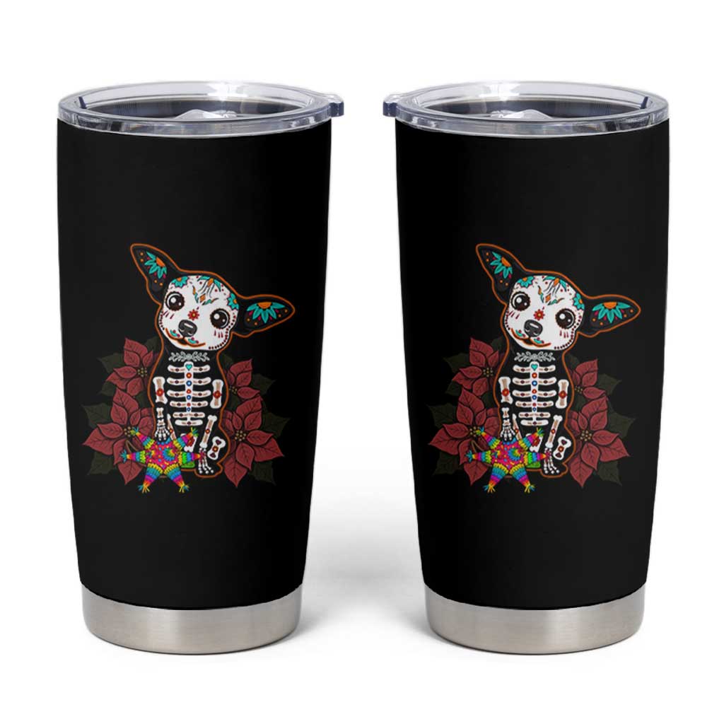 Calavera Chihuahua Tumbler Cup Pinata Dia De Los Muertos Mexican - Wonder Print Shop