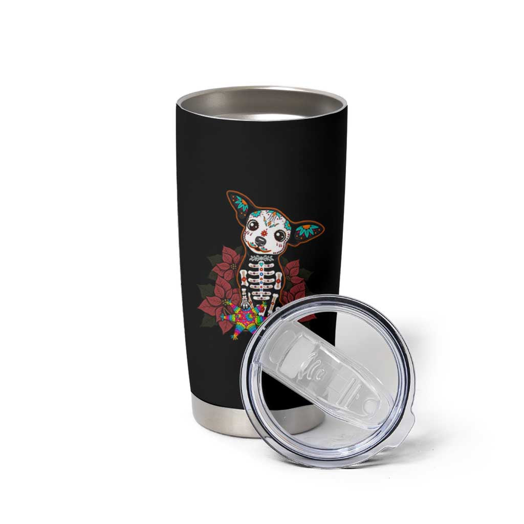 Calavera Chihuahua Tumbler Cup Pinata Dia De Los Muertos Mexican - Wonder Print Shop