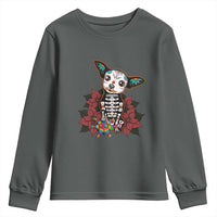 Calavera Chihuahua Youth Sweatshirt Pinata Dia De Los Muertos Mexican - Wonder Print Shop
