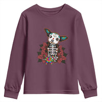 Calavera Chihuahua Youth Sweatshirt Pinata Dia De Los Muertos Mexican - Wonder Print Shop