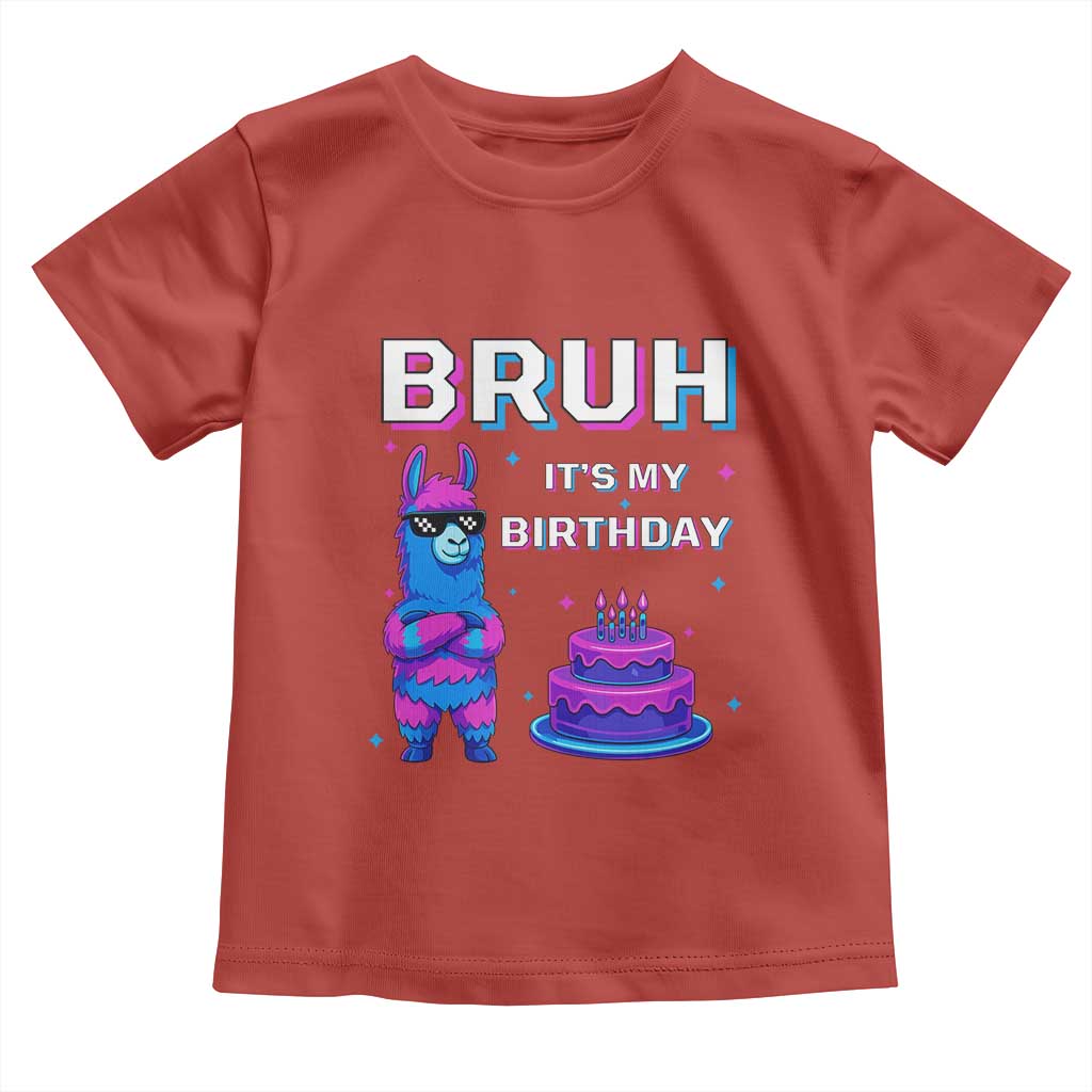 Funny Pinata Mexican Toddler T Shirt Bruh It Is My Birthday - Wonder Print Shop