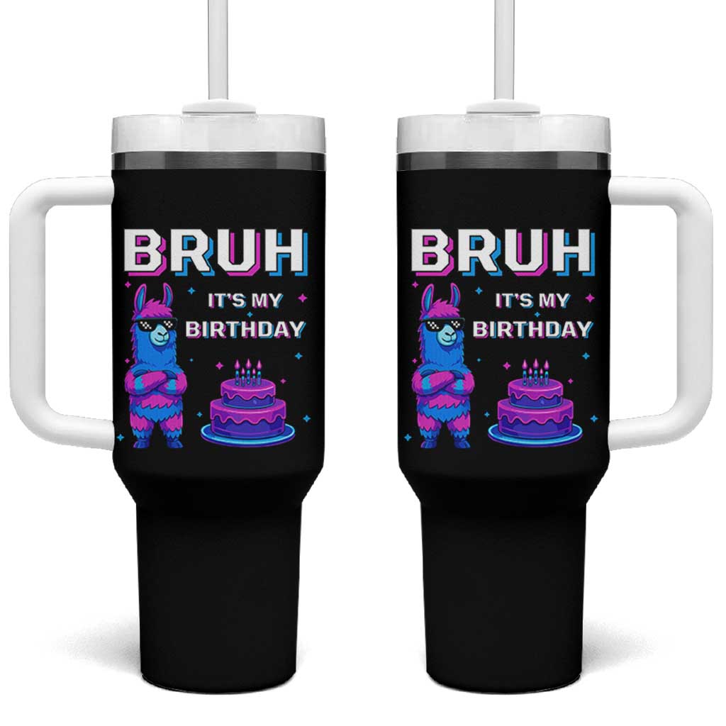 Funny Pinata Mexican Tumbler With Handle Bruh It Is My Birthday - Wonder Print Shop